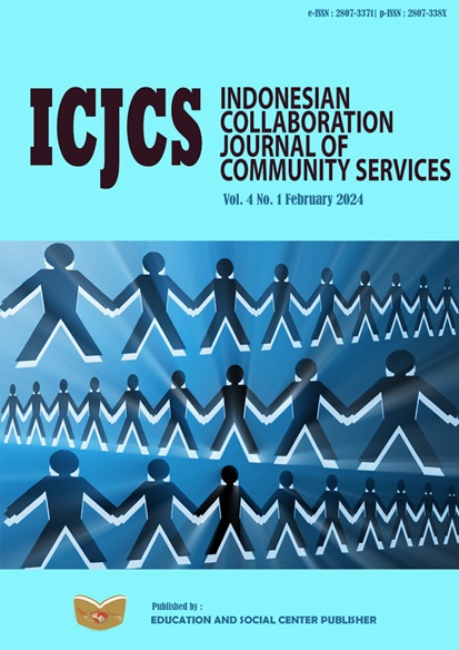 					View Vol. 4 No. 1 (2024): Indonesian Collaboration Journal of Community Services
				